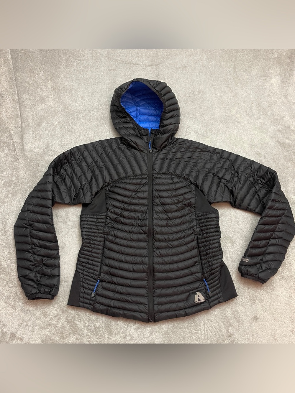 Eddie Bauer First Ascent Down Jacket Women SM Black EB800 Puffer Hiking Winter